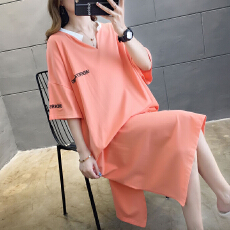 批发仿棉牛奶丝#大码宽松胖mm睡裙女长款过膝休闲睡衣