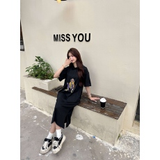 批发实拍#仿棉牛奶丝#有口袋#夏季polo领大码宽松T恤裙开叉<b class='q'>短袖</b><b class='q'>连衣裙</b>