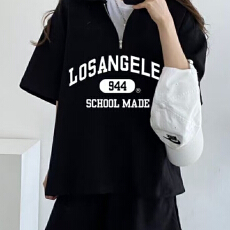 批发韩版<b class='q'>时尚</b><b class='q'>运动服</b>套装女夏季新款宽松短袖短裤休闲两件套