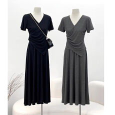 批发大码女装胖MM夏款显瘦休闲不规则短袖上衣<b class='q'>半身裙</b>茶系穿搭套装<b class='q'>长裙</b>