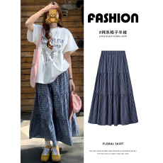 批发韩系格子半身<b class='q'>裙</b>女春夏2026新款高腰a字<b class='q'>伞</b><b class='q'>裙</b>中长款慵懒格纹蛋糕<b class='q'>裙</b>