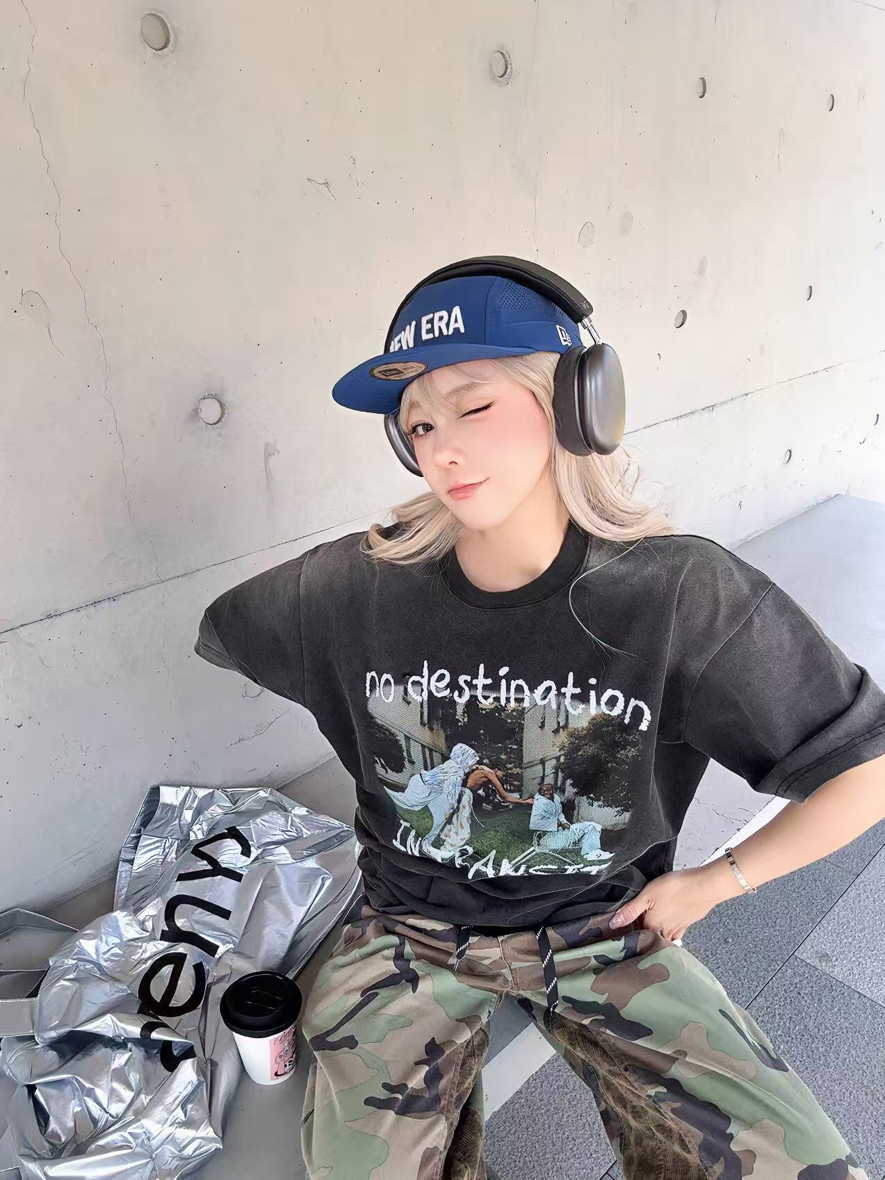 워싱 블랙 20 개 230 크 빗질하다 닫기 이후 패키지 칼라 가을 어깨 티셔츠 인물 프린트