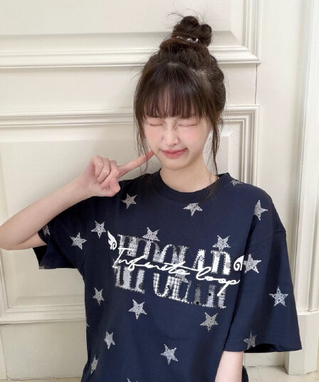 은 분말 인쇄 자수 네리 가게 천 순면 220 그램 반팔 티셔츠