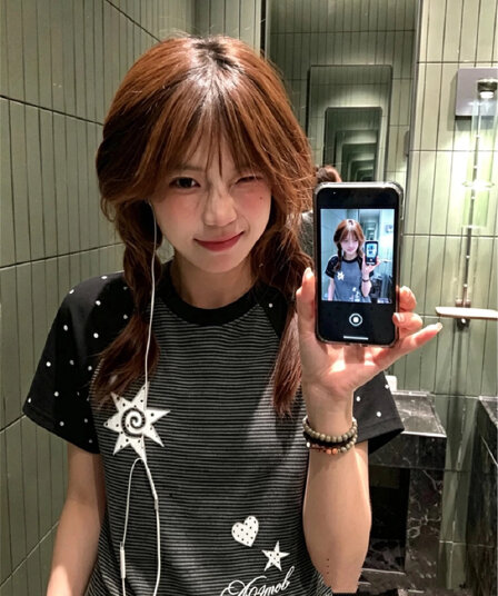 좋은 품질 원본 스트라이프 40 220 그램 92 면 8 암모니아 Lun 반팔 티셔츠