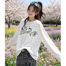 批发雪花棉160克】防晒衣波点<b class='q'>长袖</b>罩衫<b class='q'>T</b><b class='q'>恤</b>罩衫上衣长