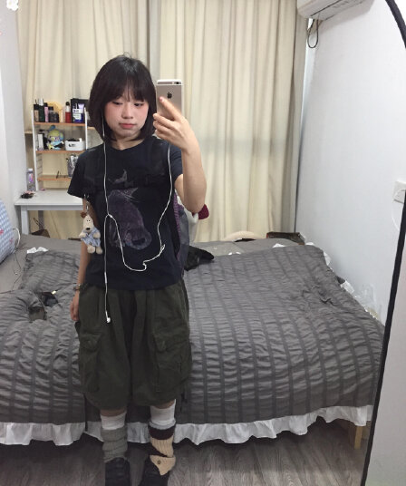 아메리칸 레트로 라운드 넥 긍정적 인 어깨 프린트 반팔 티셔츠