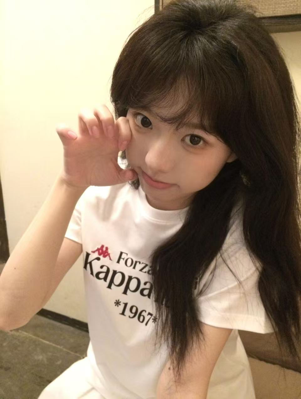 아메리칸 레트로 긍정적 인 어깨 라운드 넥 프린트 반팔 티셔츠