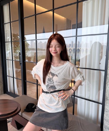 한 부서 비스듬한 어깨 티셔츠 자외선 차단 기본 셔츠 블라우스