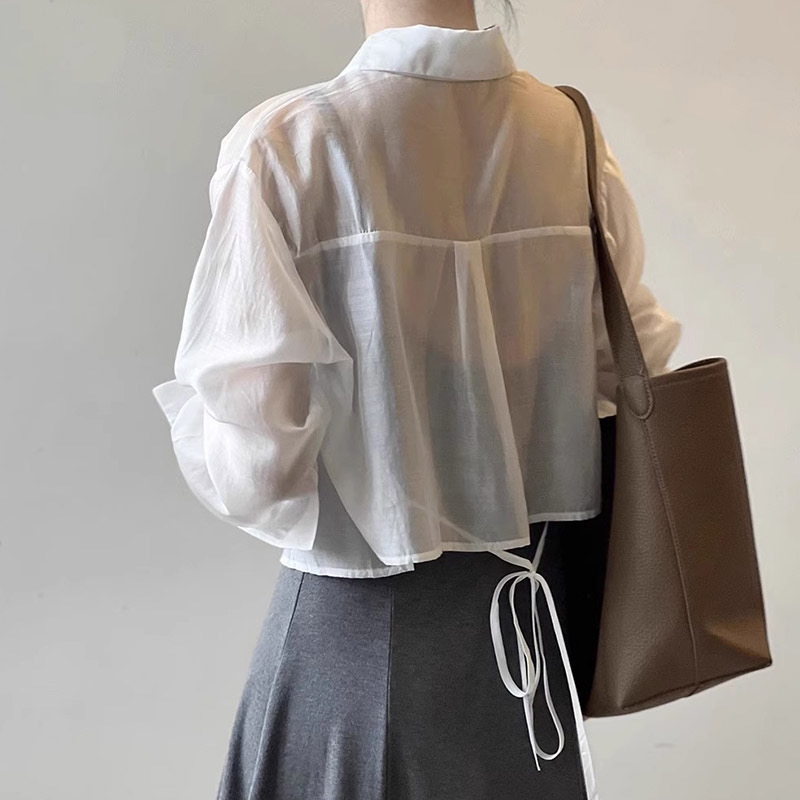 쉬폰 자외선 차단 의류 여성 셔츠 여름 외부 가져 가라. 숄 쇼트 스타일 카디건 코트 얇은 블라우스 맨위