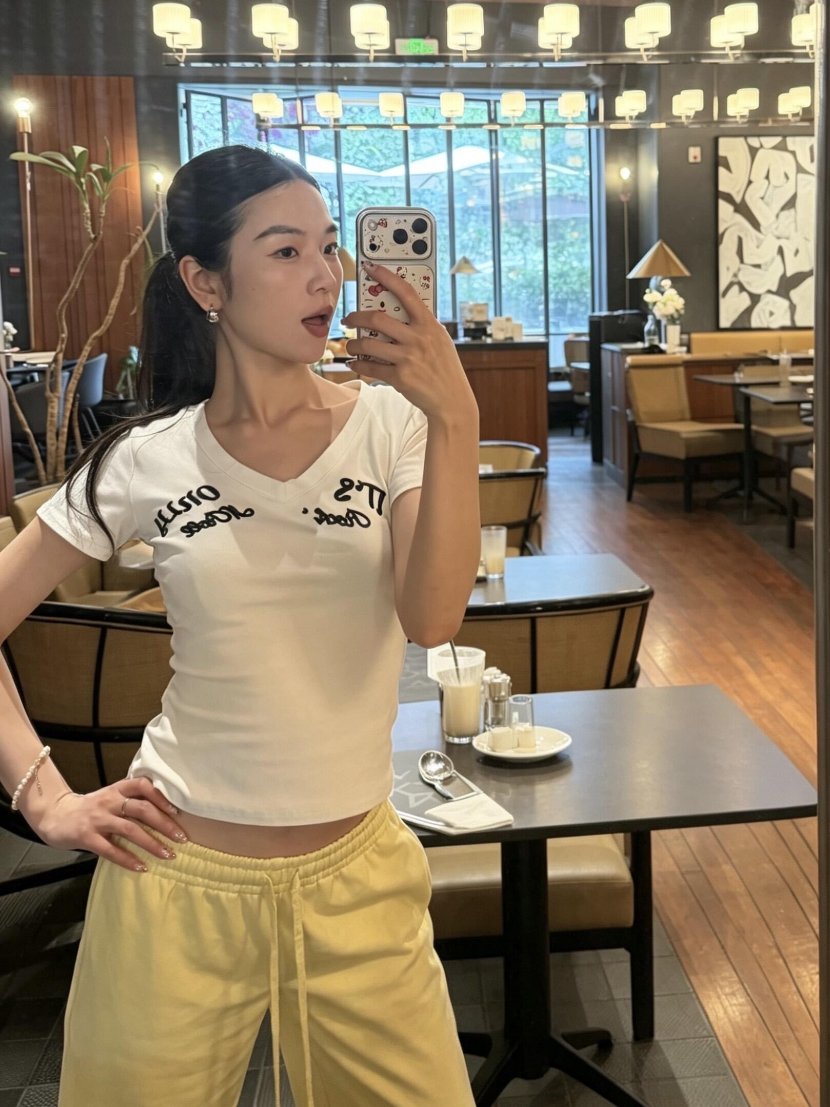 40 230 크 95 면 5 암모니아 Lun 이후 패키지 칼라 오스트리아 세대 서울 V넥 핫걸 몸매 가꾸기 긍정적 인 어깨