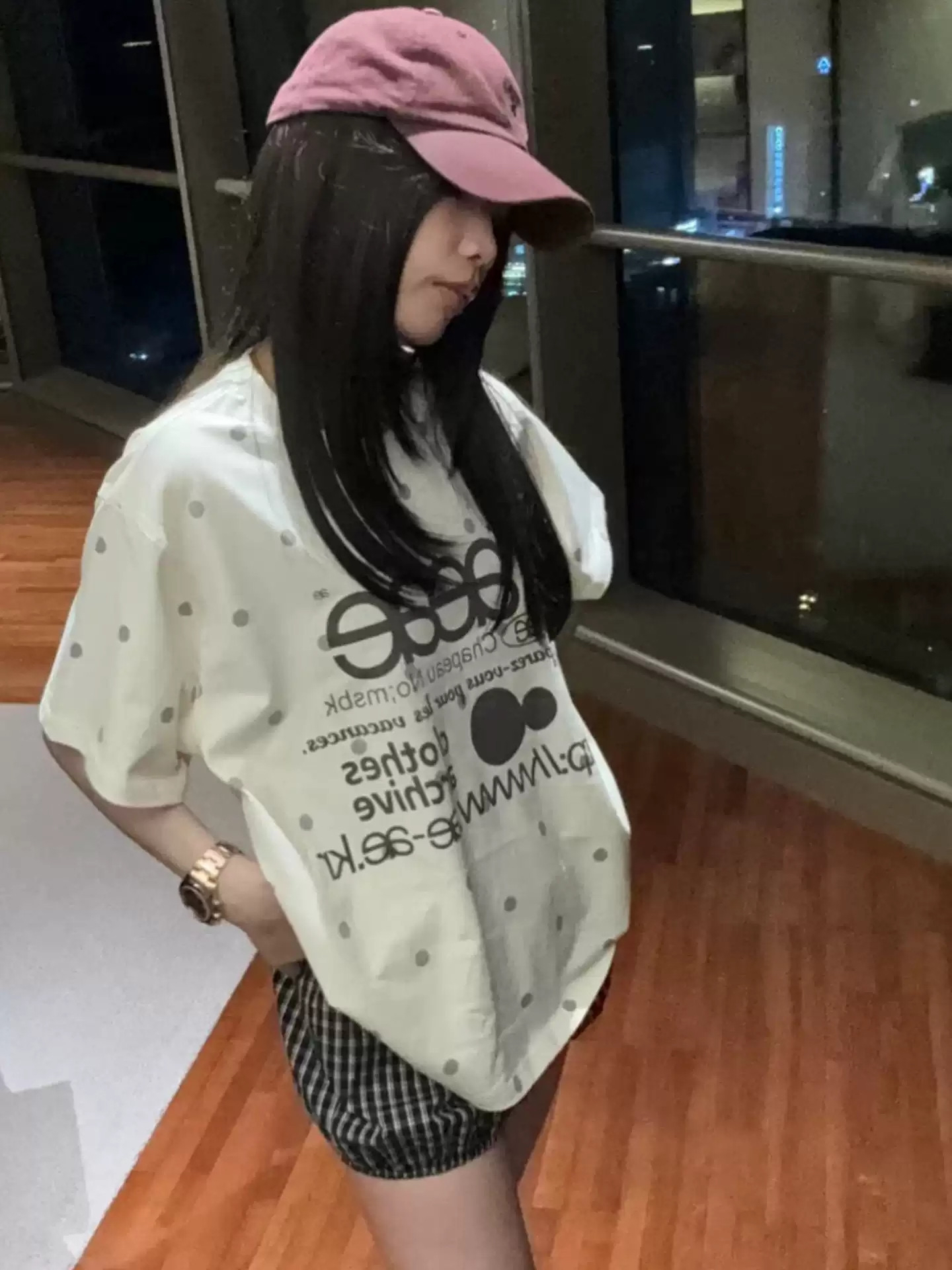프린트 순면 220 그램 반팔 맨위