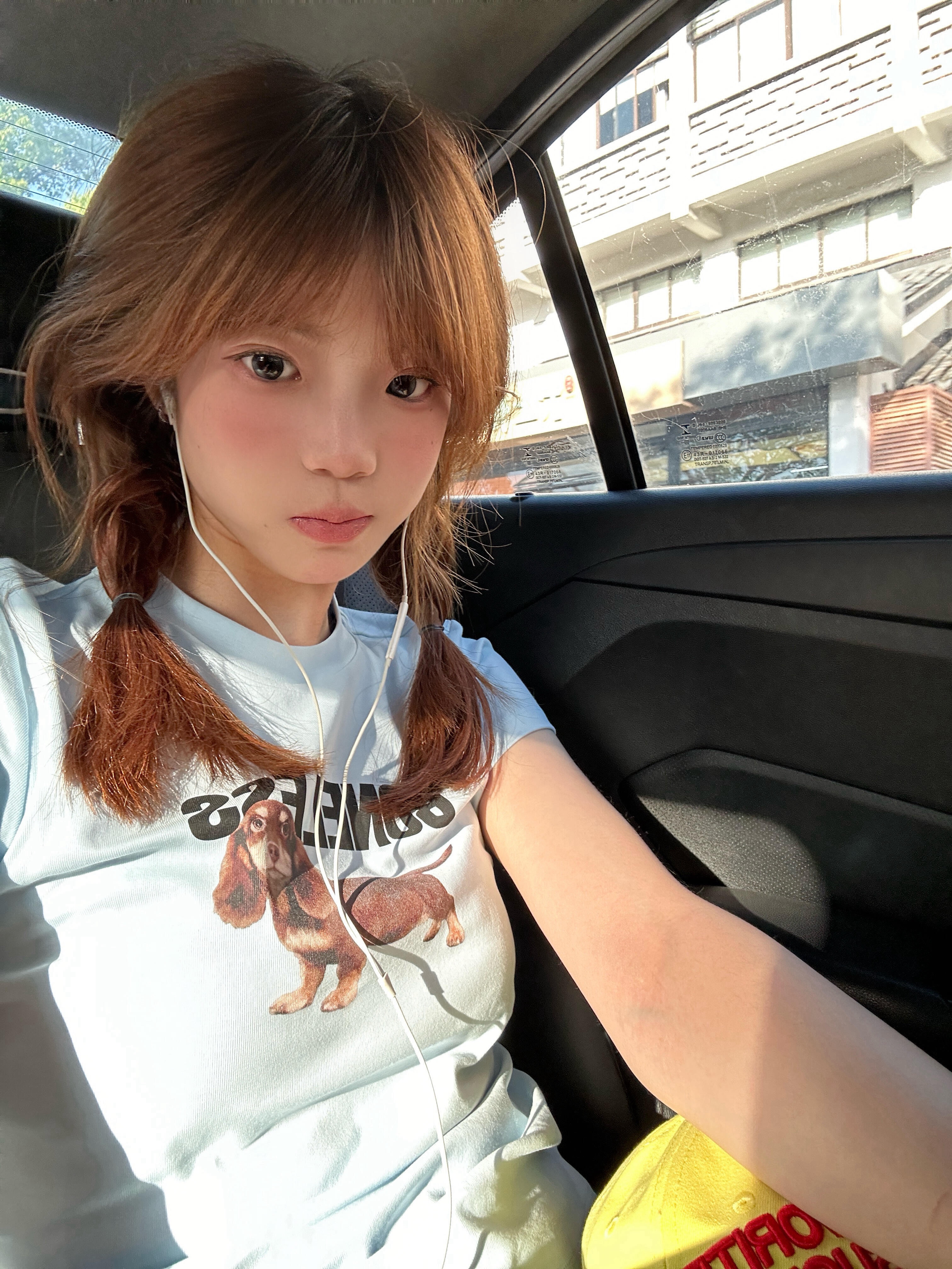 아메리칸 레트로 긍정적 인 어깨 라운드 넥 프린트 반팔 티셔츠