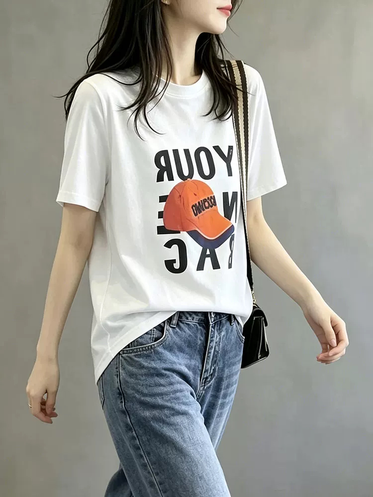 40 면 220 그램 반팔 여성 티셔츠