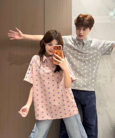 자수 네리 가게 천 순면 220 그램 반팔 티셔츠