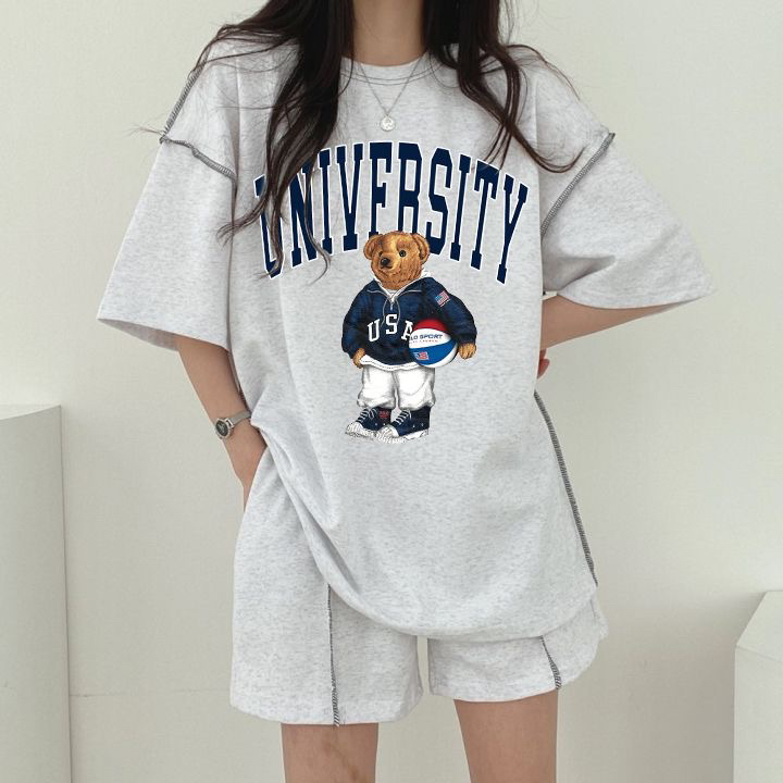 캐주얼 세트 여성용 짧은 소매 반바지 투피스 세트 여름 패션 트렌디 서비스 러닝 루즈핏 다용도