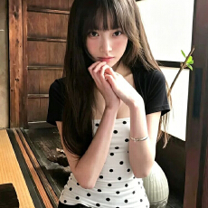 批发[人棉莫代尔1*1随心裁260克】 小众<b class='q'>个性</b>复古纯欲风拼接波点上衣