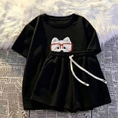 批发2026夏<b class='q'>新款</b>爆款宽松<b class='q'>运动服</b>套装女休闲学生小个子短袖短裤两件套