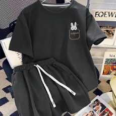 批发2026夏<b class='q'>新款</b>爆款宽松<b class='q'>运动服</b>套装女休闲学生小个子短袖短裤两件套