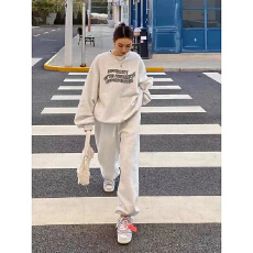 批发休闲运动套装女潮流长袖长裤秋冬加绒薄款休闲韩版套装