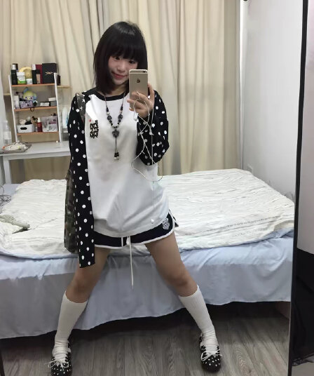 좋은 품질 비 압력 그림 19 지점 220 그램 순면 긴팔 티셔츠 여성