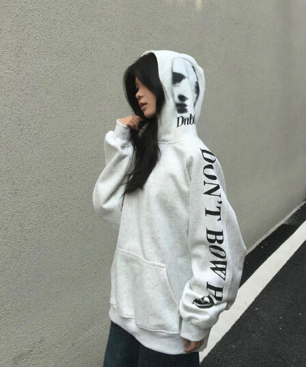 얇은 스타일 털이 있는 순수한 Mianhua 면 복합 후드티 여성