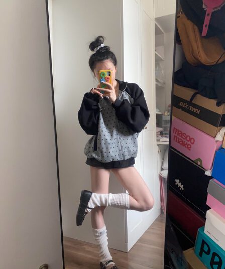 얇은 스타일 백금 지퍼 자수 클립 칼라 것 순수한 Mianhua 면 복합 후드티