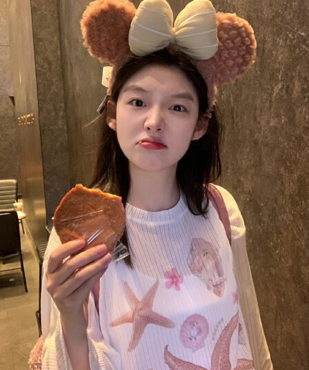 원본 형세 천 프린트 라운드 넥 맨위 여성 의류