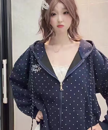 얇은 스타일 털이 있는 이후 패키지 기사 자수 순수한 Mianhua 면 복합 후드티 여성
