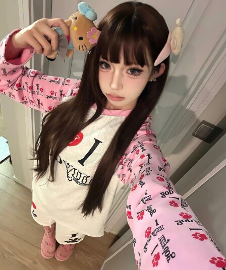 220 그램 순면 프린트 이후 패키지 기사 전체 뜨거운 패치워크 긴팔 티셔츠