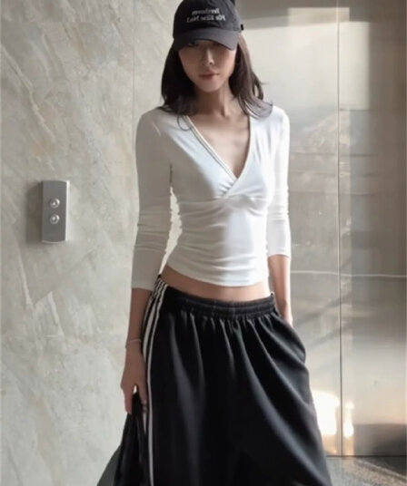 40 면 긴팔 티셔츠 여성