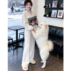 批发春秋季新款连帽卫衣阔腿裤两件套韩版宽松显瘦休闲时尚套装