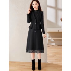 批发针织套装女两件套马甲<b class='q'>连衣</b>裙冬季新款爆款加厚修身中长款毛衣裙子