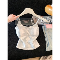 批发实拍白色印花缎面吊带背心女内搭夏2026新款带胸垫新中式抹胸<b class='q'>上衣</b>