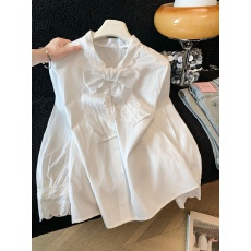 批发实拍<b class='q'>蝴蝶结</b>白色<b class='q'>衬衫</b>女秋装2026新款高级感法式上衣设计感小众<b class='q'>衬衣</b>