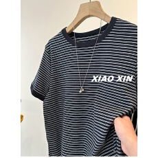 批发韩国洋气条纹短袖<b class='q'>T</b><b class='q'>恤</b> 2026夏季上衣