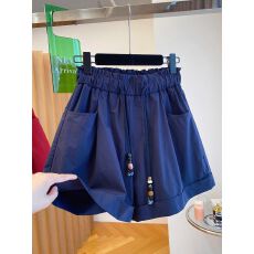 批发 韩系阔腿短裤女夏2025新款宽松显瘦休闲裤宽松大码百搭简约裤子