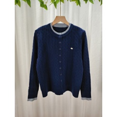 秋冬新款韩版温柔复古圆领麻花针织拼接假两件毛衣外套