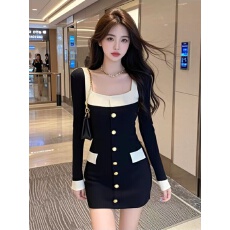 批发韩国东大门纯欲辣妹小心机<b class='q'>夜店</b>针织连衣<b class='q'>裙</b>女春季小个子OL包臀<b class='q'>裙</b>