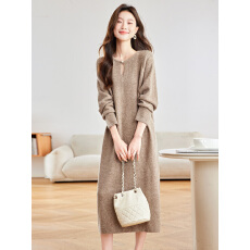批发<b class='q'>韩国</b>高级感气质收腰显瘦内搭针织毛衣<b class='q'>连衣裙</b>秋冬百搭打底修身长裙