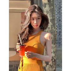 批发韩国气质巴尔曼绑带冰丝连衣裙欧美心机<b class='q'>夜店</b>甜辣风包臀开叉OL长裙