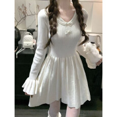 批发THETURE乖甜心事针织内搭修身显瘦<b class='q'>连衣裙</b>女秋冬收腰气质短裙新款