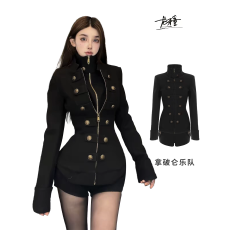 批发龙牙童推荐【拿破仑乐队】长袖套装显瘦气质紧身轻熟<b class='q'>欧美</b>收腰秋冬