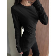 批发<b class='q'>打底衫</b>长袖T恤女秋冬内搭遮盖屁股加<b class='q'>中长款</b>磨毛修身上衣