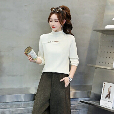 批发半高领镂空打底衫<b class='q'>女</b>秋冬2025年新款修身显瘦内搭外穿长袖<b class='q'>T</b><b class='q'>恤</b>上衣