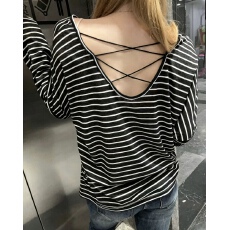 批发防晒纱衣透视上衣条纹冰丝衫黑色蝙蝠<b class='q'>长袖</b>罩衫女镂空薄款t恤宽松