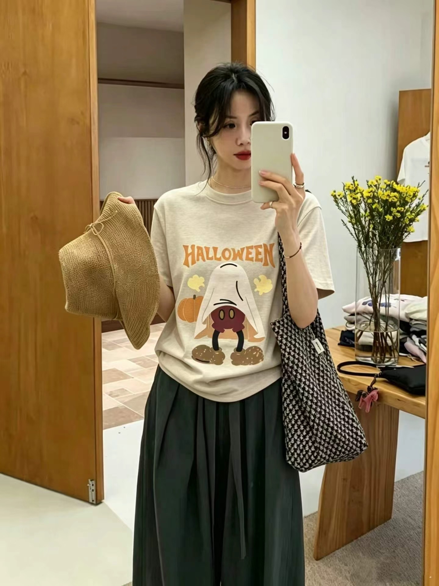 2026 여름 슈퍼 화재 슬림해 보이는 아메리칸 Chic 디자인 센스 프린트 반팔 티셔츠 여성 여름 얇은 폭발 고급 맨위