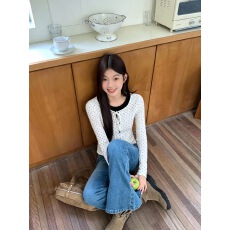 批发棉软糯甜美假两件蕾丝拼接波点<b class='q'>孕妇</b><b class='q'>T</b><b class='q'>恤</b>春款内搭修身设计感上衣