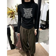 批发韩版字母印花高领打底衫长袖<b class='q'>T</b><b class='q'>恤</b>女冬季修身短款内搭上衣