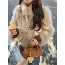 批发环保毛毛2025毛毛新款进口整皮仿狐狸毛<b class='q'>皮草</b>外套女<b class='q'>海宁</b>