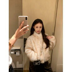 批发环保毛毛'小奶狐'毛尖晕染环保毛毛加厚保暖外套女<b class='q'>秋</b>冬